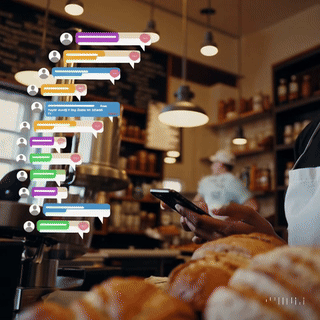 Text messaging animation